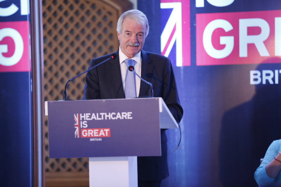 Sir Malcolm Grant speaking during Smart Healthcare mission